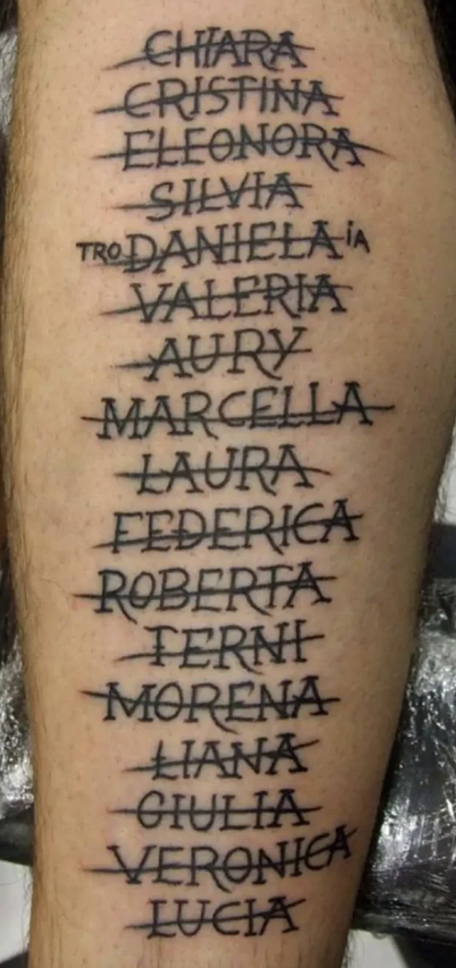 tattoo - Chiara Cristina Eleonora Silvia Trodaniela A Valeria Aury Marcella Laura Federica Roberta Terni Morena Liana Giulia Veronica Lucia